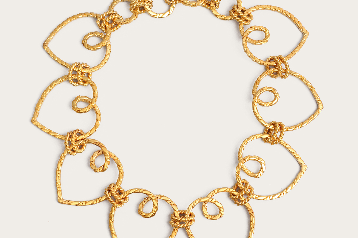 VANINA Love Choker c-chain-love_gold_