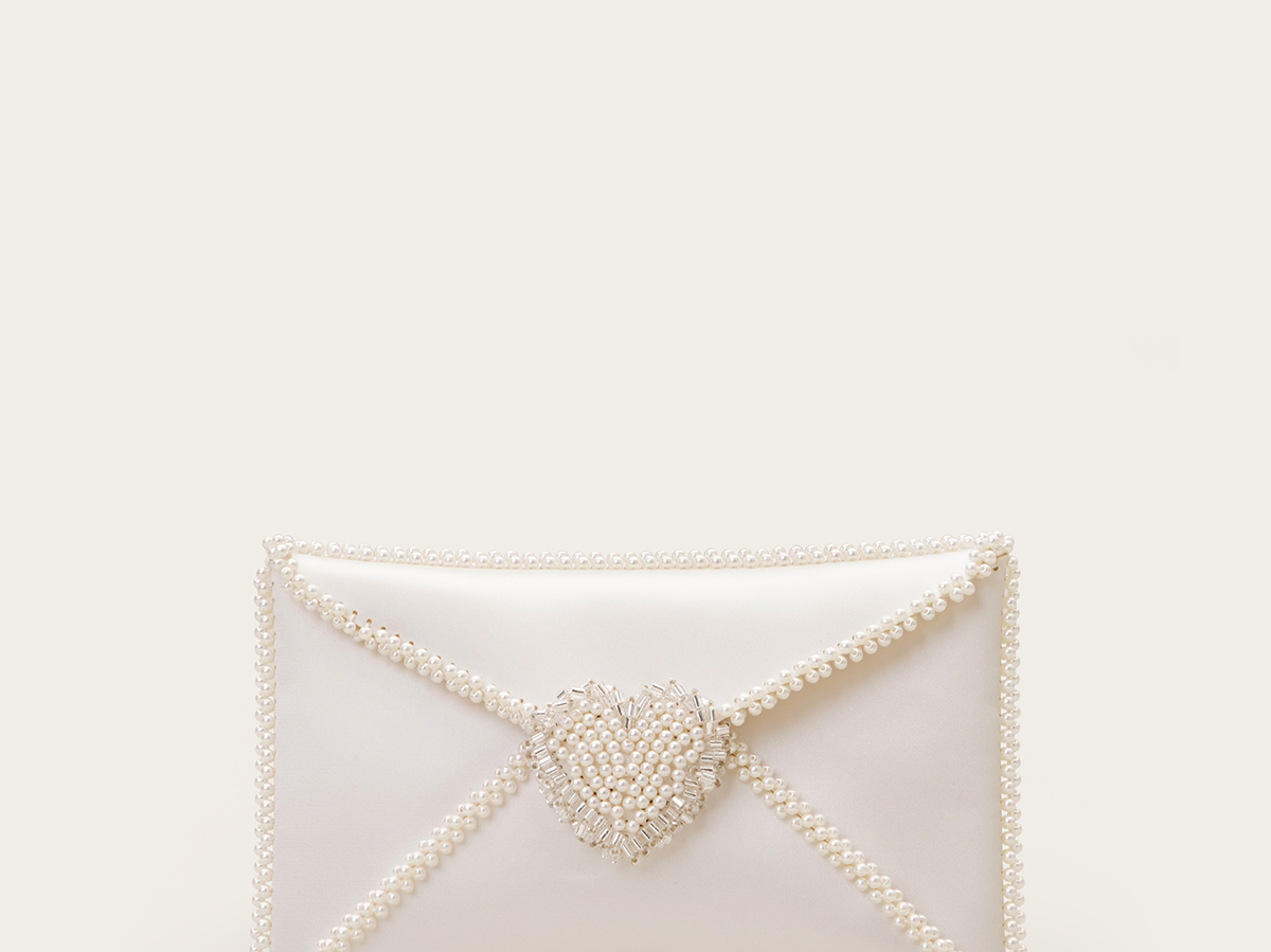 VANINA Love Letter Clutch clutch-love letter_pearl_