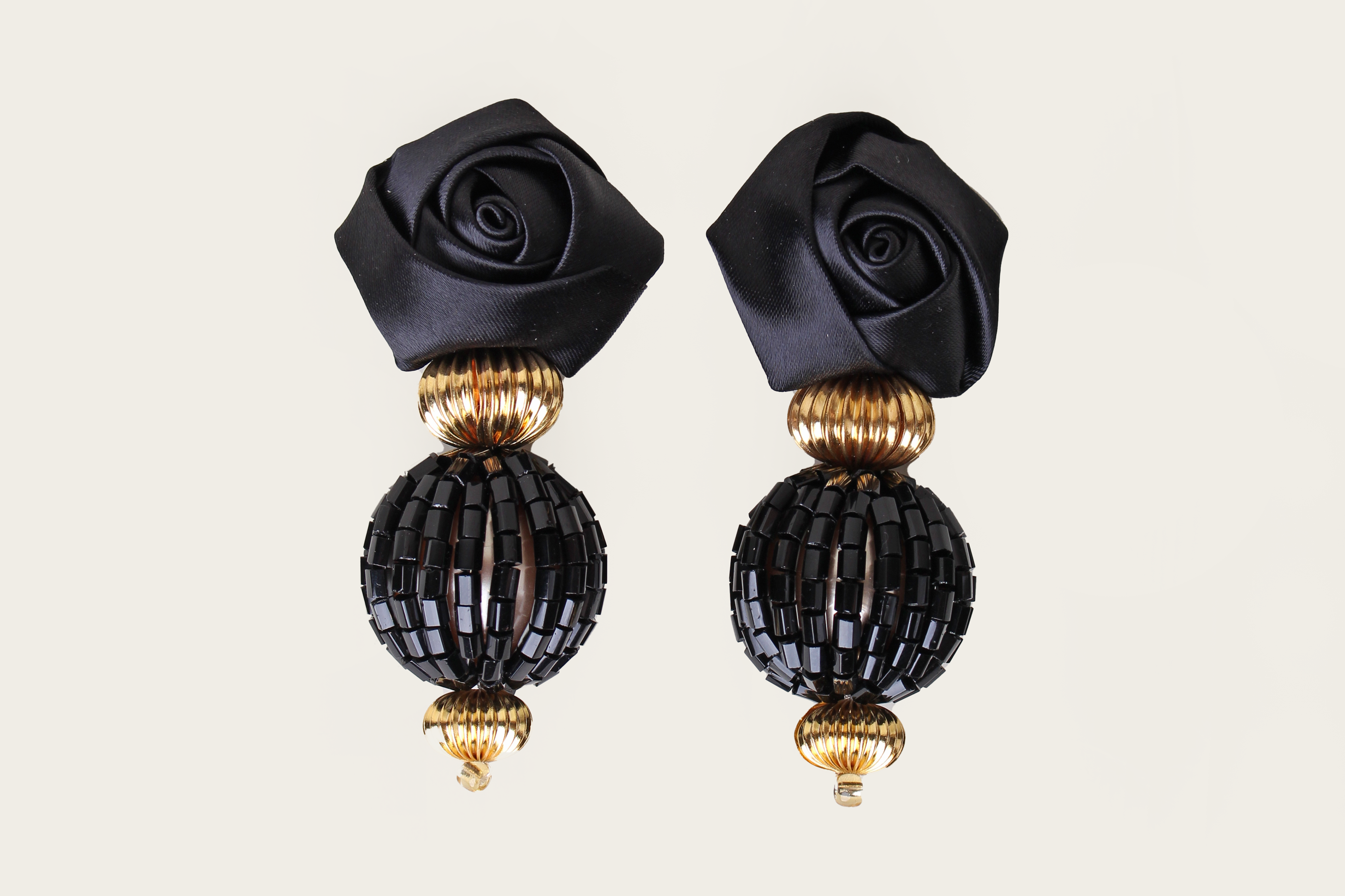 VANINA Rosette Earrings e-rosette-1_black_