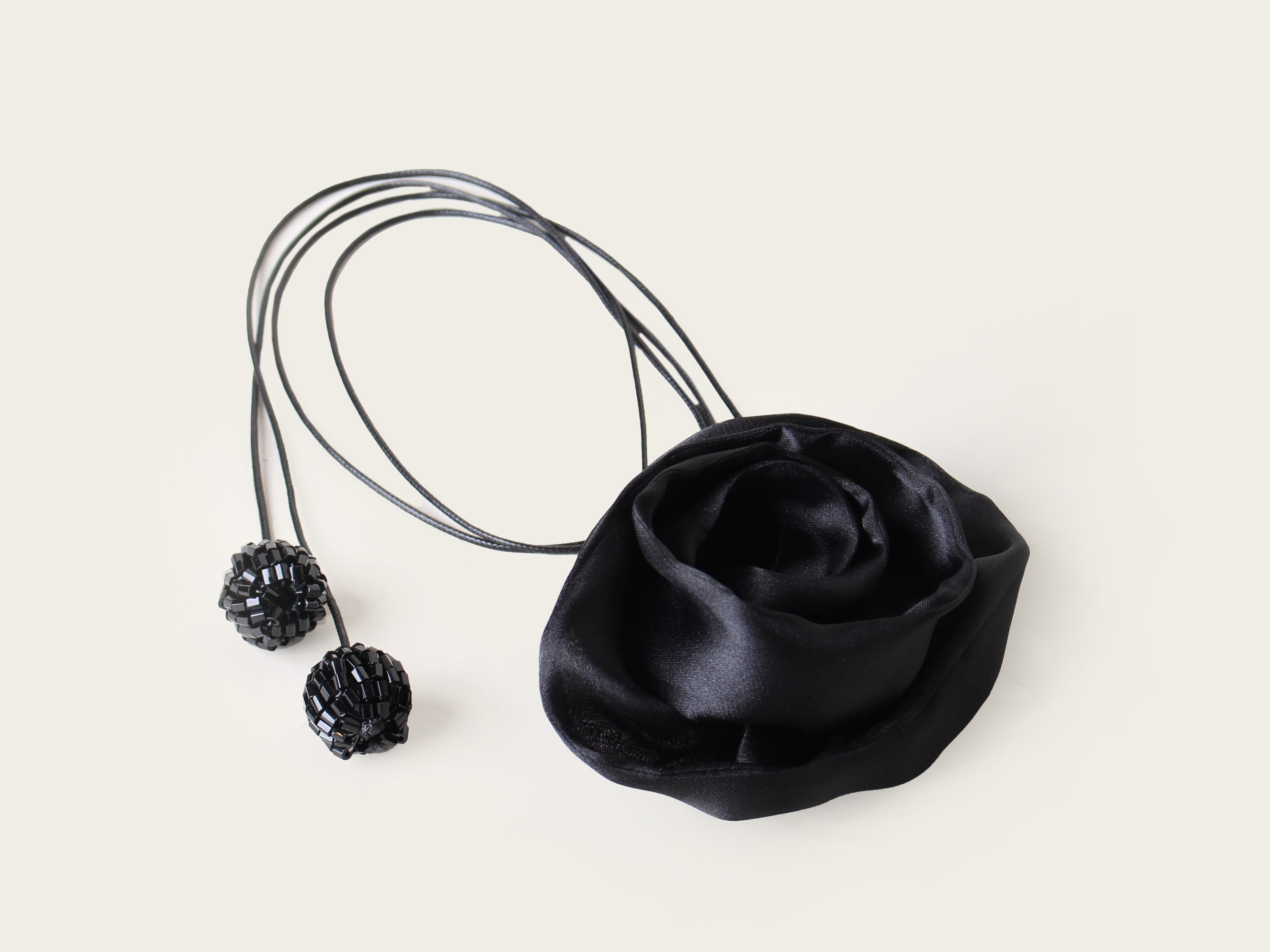 VANINA Rose De Vents Choker c-rose des vents_black organza_